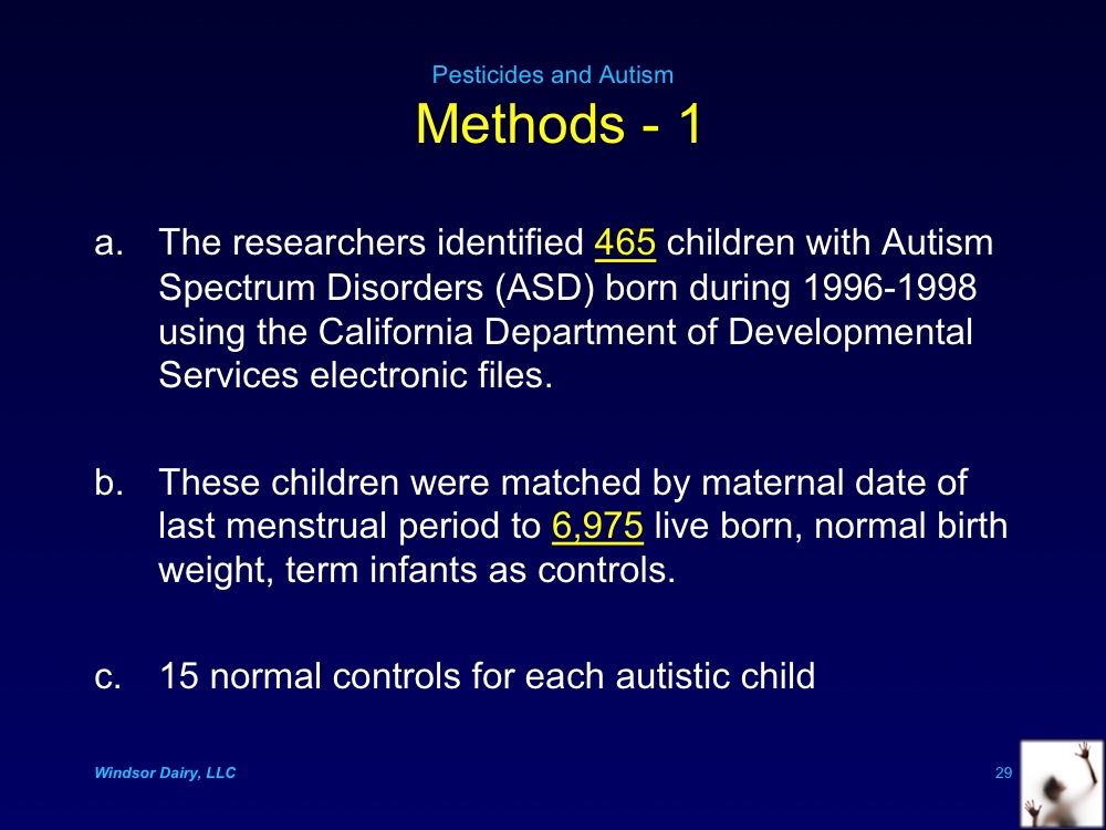 Autism and Fetal Organochlorine Pesticide Exposure
