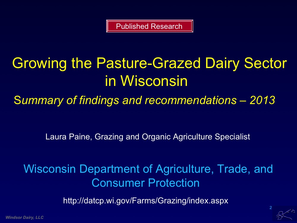First Phase of Study Examines Properties of Grass Fed Dairy Products