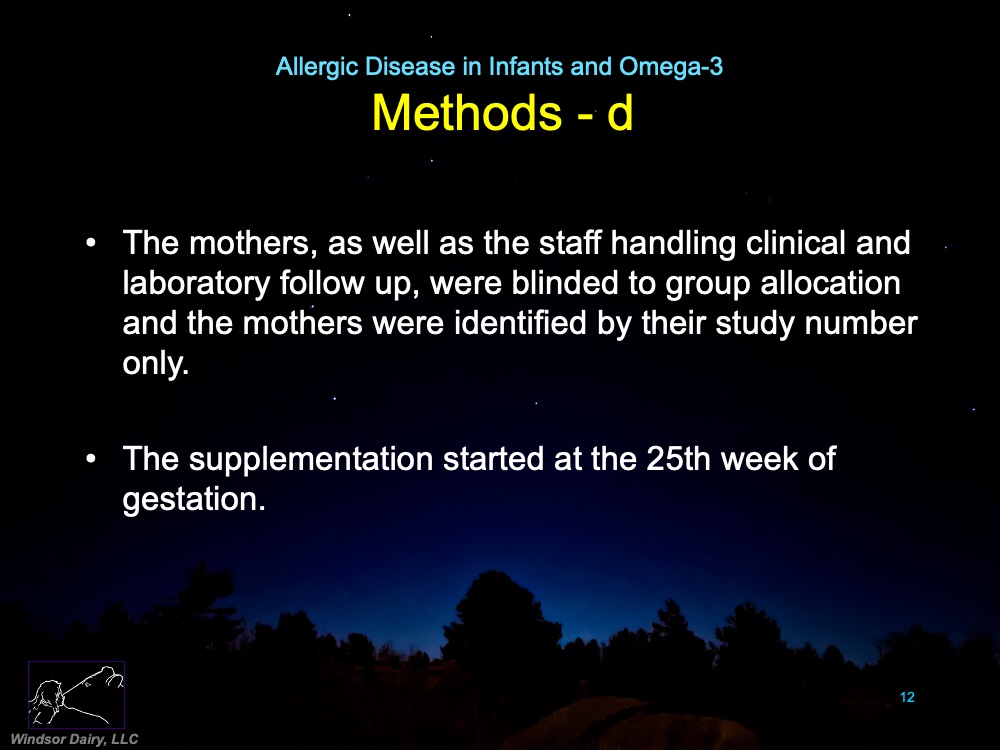 Omega-3 Supplements to Pregnant Women Decreased Allergic Disease in Infants