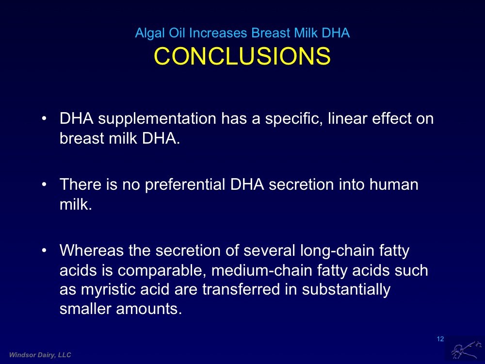 Breast Milk Changes due to DHA in Algal Oil. Diet Makes a Difference in Your Breast Milk