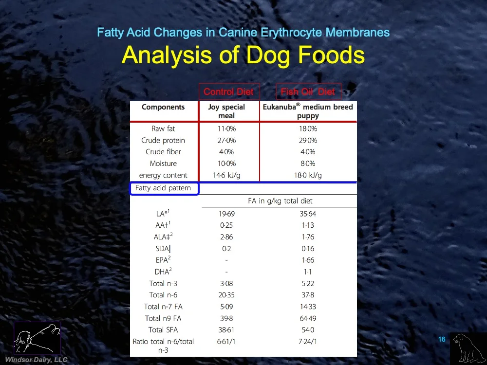 Feed enough EPA, DHA to dogs and they start placing these into their RBC membranes and rejecting omega-6 PUFAs, and it starts in the first seven days! 