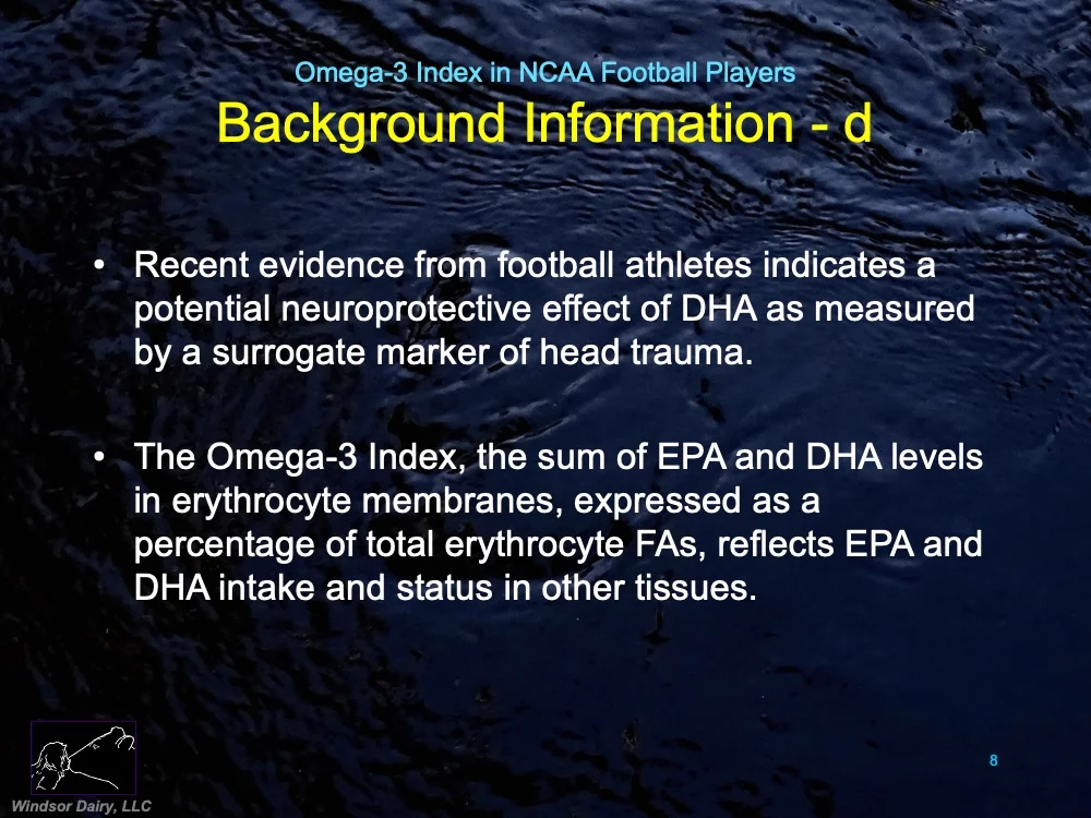 Football Players are Far More Prone to Suffer Cardiac Disease and Head Trauma. Think that Omega-3 levels may be important to know?