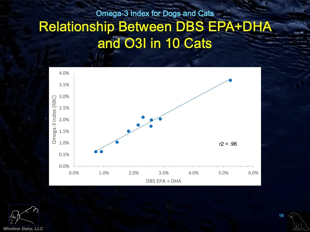 Derivation of the Omega-3 Index from EPA and DHA Analysis of Dried Blood Spots from Dogs and Cats