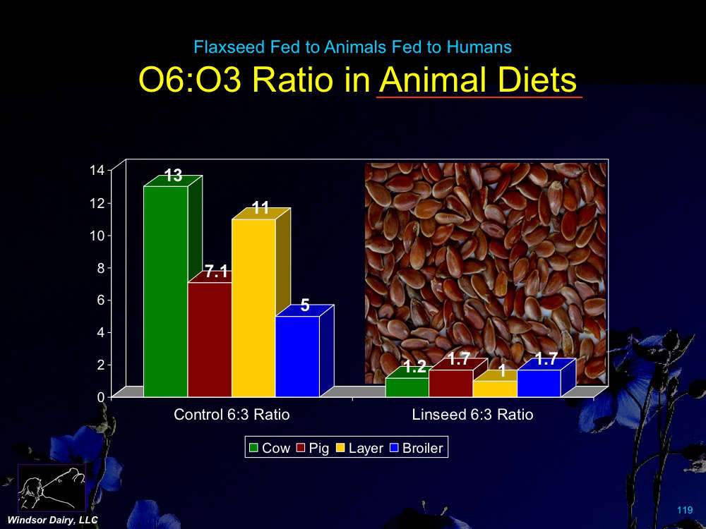 The French fed flaxseed to food producing animals, then fed those animals to humans