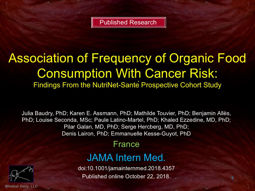The French look at Cancer Risk Based on Organic vs Conventional Food Consumption – Interested in Results?